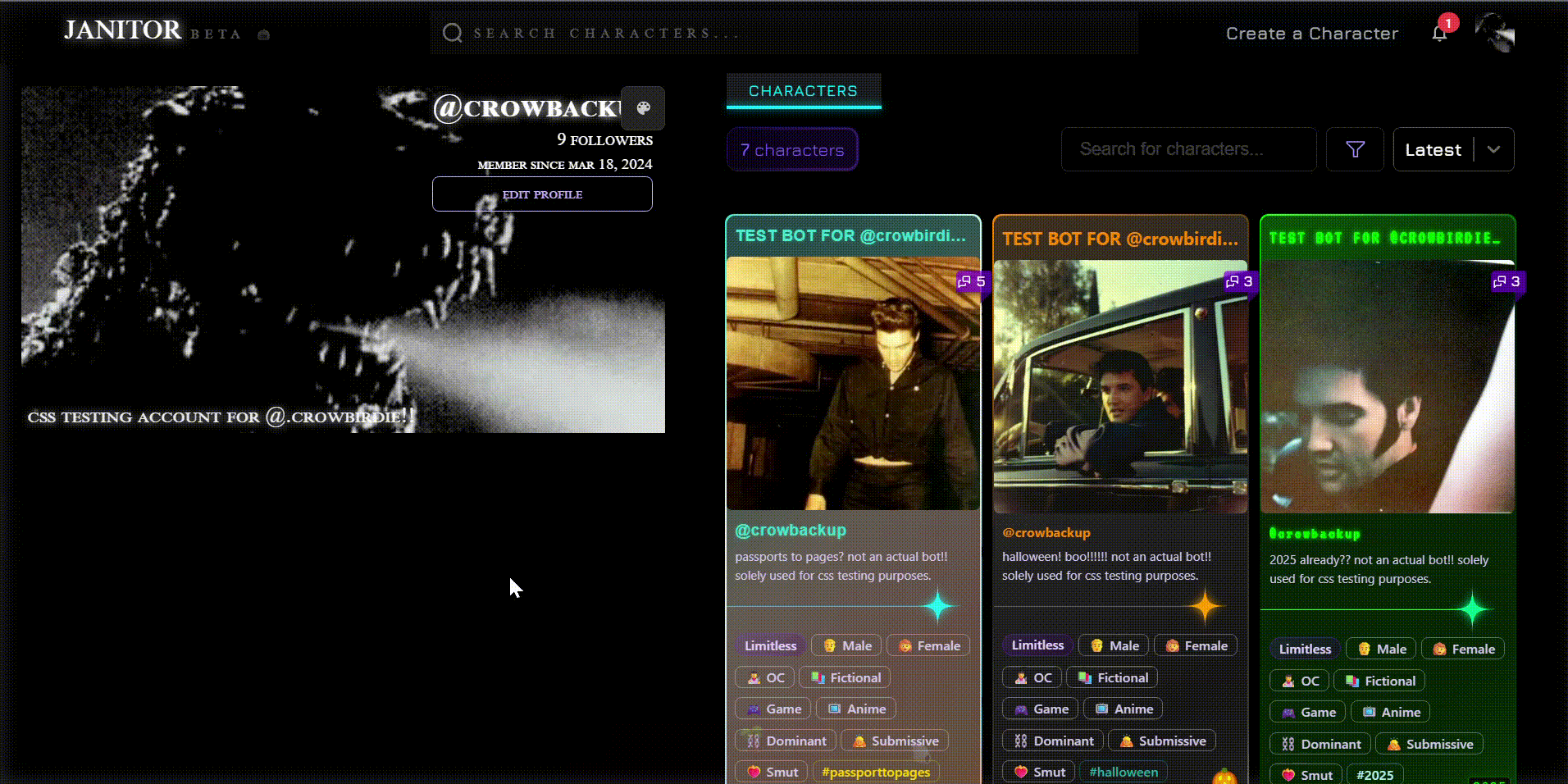 Crowbird's CSS Catalog